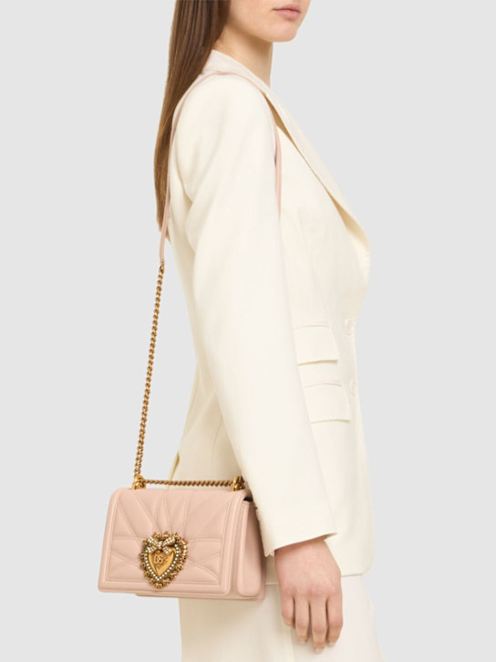 Dolce&Gabbana: Devotion leather shoulder bag - women_1 | Luisa Via Roma