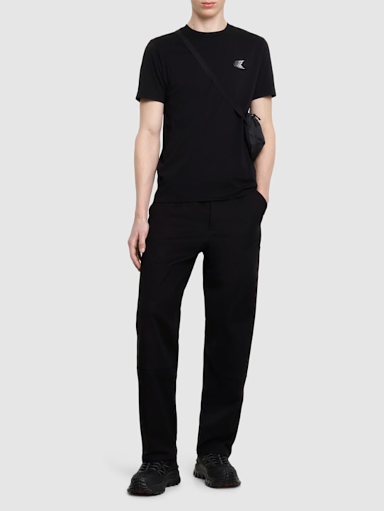 Moncler: Faded logo cotton t-shirt - men_1 | Luisa Via Roma