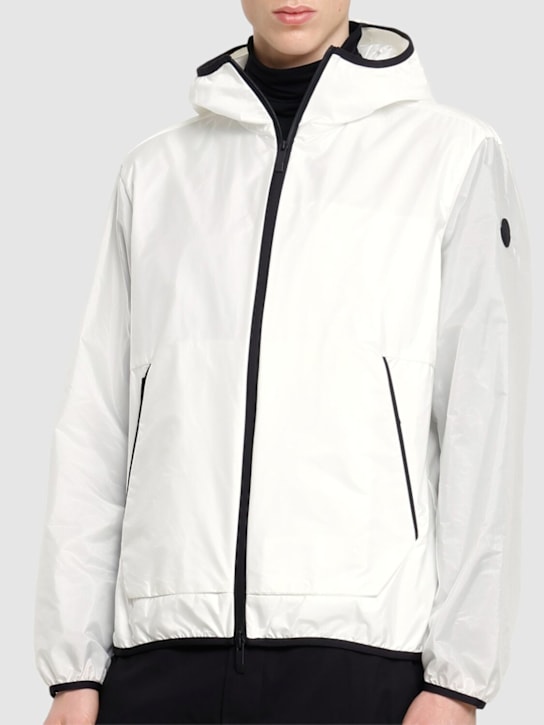 Moncler: Nibles nylon windbreaker jacket - White Ivory - men_2 | Luisa Via Roma