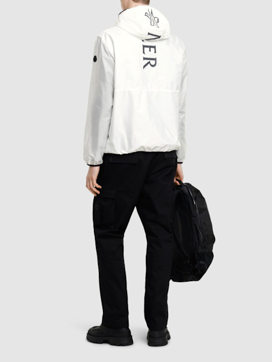 Moncler: Nibles nylon windbreaker jacket - White Ivory - men_1 | Luisa Via Roma