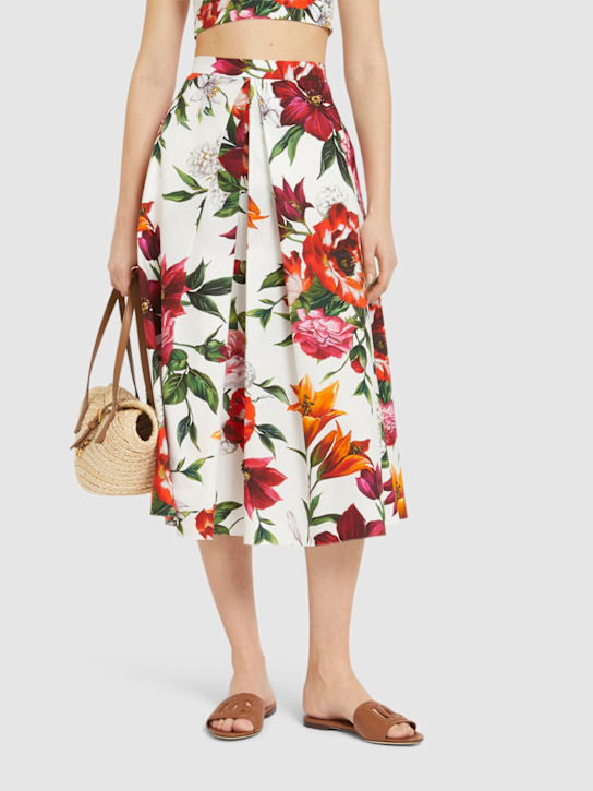 Dolce&Gabbana: 10mm Bianca leather slide sandals - Tan - women_1 | Luisa Via Roma