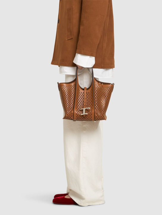 Tod's: Mini Fori laser leather top handle bag - women_1 | Luisa Via Roma