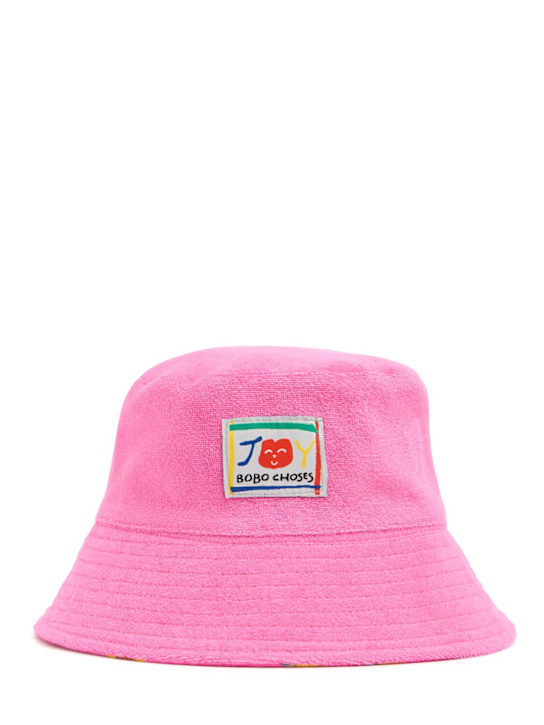 Bobo Choses: Reversible cotton blend bucket hat - kids-girls_0 | Luisa Via Roma