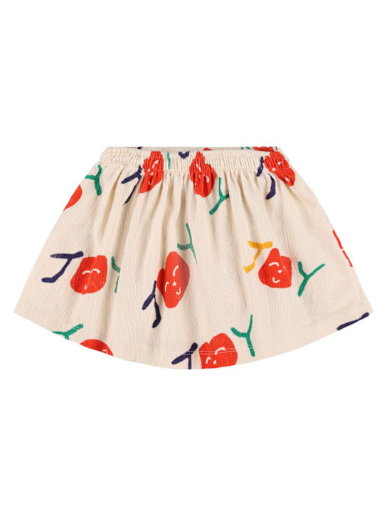 Bobo Choses: Printed cotton blend jersey skirt - ホワイト - kids-girls_0 | Luisa Via Roma