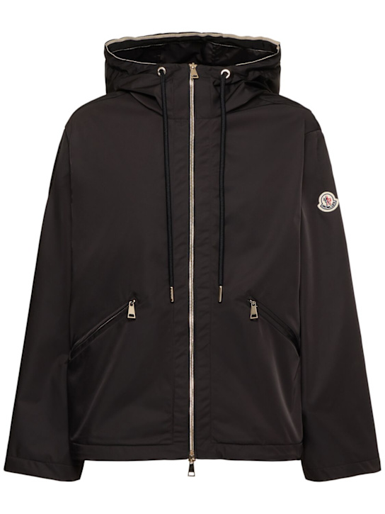 Moncler: Cassiopea hooded tech jacket - Black - women_0 | Luisa Via Roma