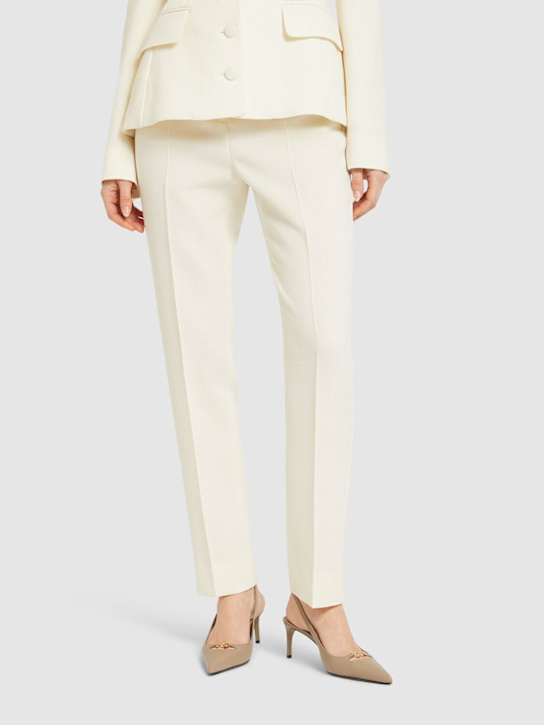 Dolce&Gabbana: 60mm Lollo leather slingback pumps - women_1 | Luisa Via Roma