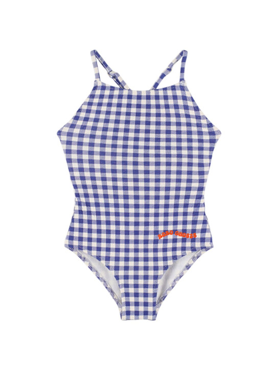 Bobo Choses: Lycra one-piece swimsuit - ブルー/ホワイト - kids-girls_0 | Luisa Via Roma