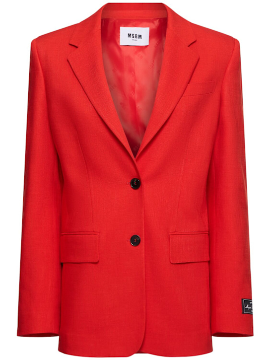 Single breast viscose blend blazer