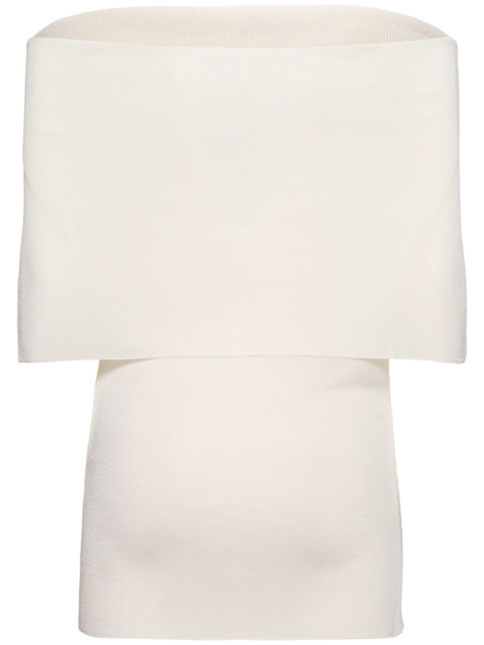 Mvp Wardrobe: Vanessa viscose knit top - White - women_3 | Luisa Via Roma