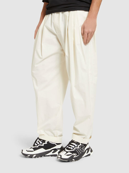 Dolce&Gabbana: Logo sneakers - White/Black - men_1 | Luisa Via Roma