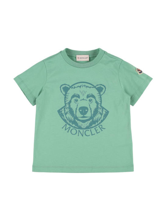 Moncler: Bear cotton t-shirt - kids-boys_0 | Luisa Via Roma
