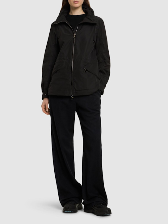 Moncler: Enet hooded tech parka jacket - women_1 | Luisa Via Roma
