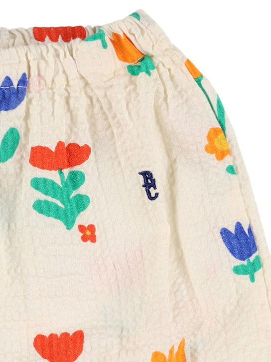Bobo Choses: プリントコットンムスリンパンツ - オフホワイト - kids-girls_1 | Luisa Via Roma