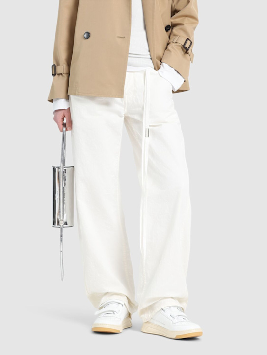 Acne Studios: Steffey leather low top sneakers - women_1 | Luisa Via Roma