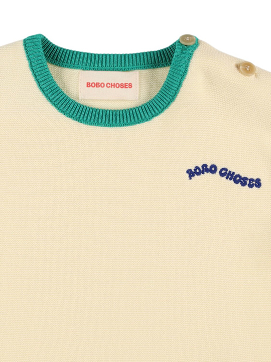 Bobo Choses: Printed cotton jersey t-shirt - Off White - kids-boys_1 | Luisa Via Roma