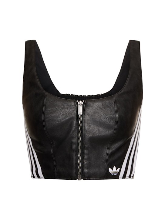 adidas Originals: Crop top con zip - women_0 | Luisa Via Roma