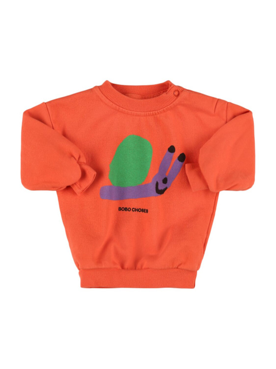 Bobo Choses: コットンスウェットシャツ - kids-girls_0 | Luisa Via Roma