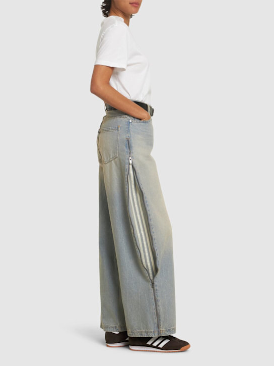 adidas Originals: Denim wide pants - women_1 | Luisa Via Roma