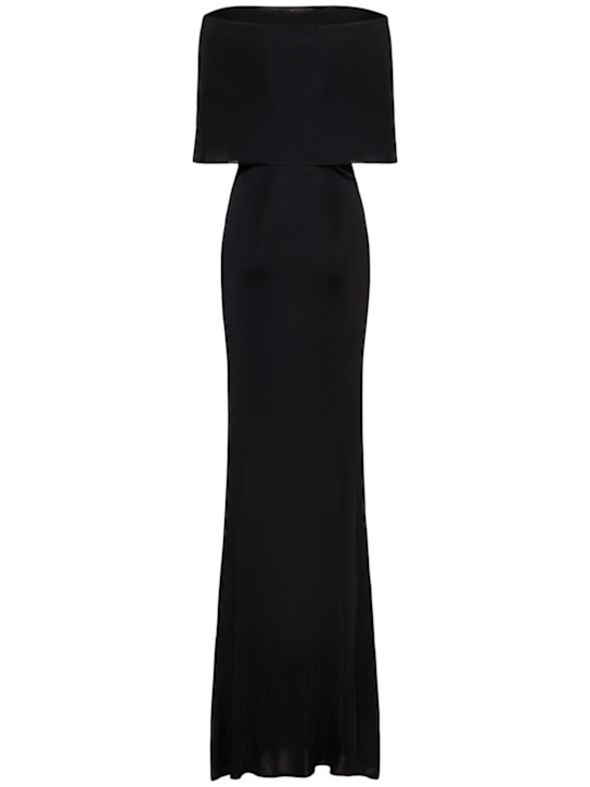 MVP Wardrobe: Vanessa viscose knit long dress - Black - women_3 | Luisa Via Roma
