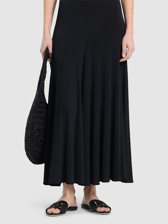 Dolce&Gabbana: Bianca レザースライドサンダル 10mm - women_1 | Luisa Via Roma