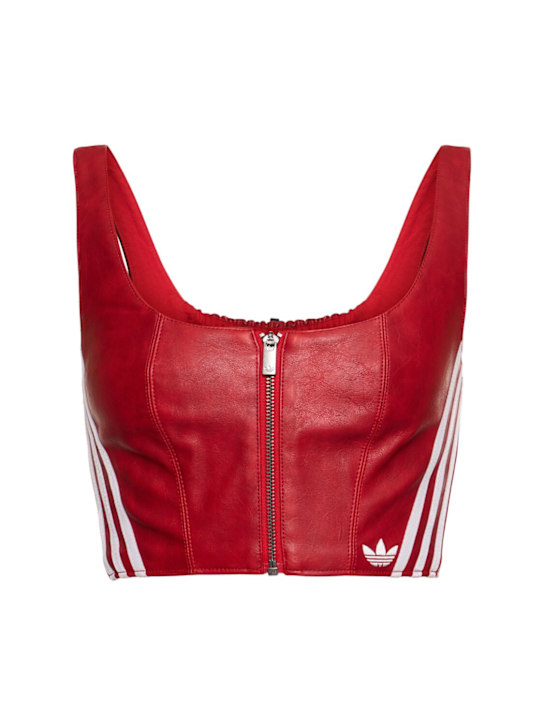 adidas Originals: Zipped crop top - women_0 | Luisa Via Roma