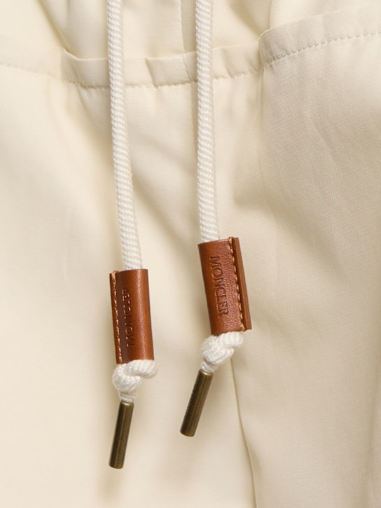 Moncler: Cotton blend shorts - Silk White - women_4 | Luisa Via Roma
