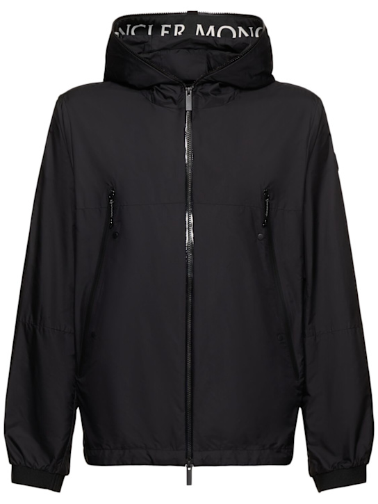 Moncler: Junichi hooded nylon rainwear jacket - Black - men_0 | Luisa Via Roma