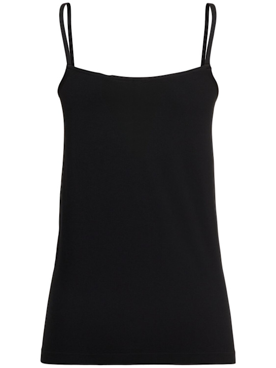Wolford: Tank top Aurora con spallini - Nero - women_1 | Luisa Via Roma