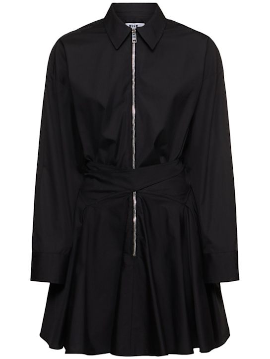 Cotton poplin mini dress