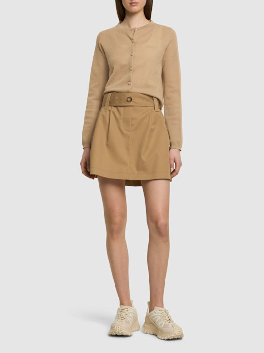 Moncler: Tech & cotton mini skirt - women_1 | Luisa Via Roma