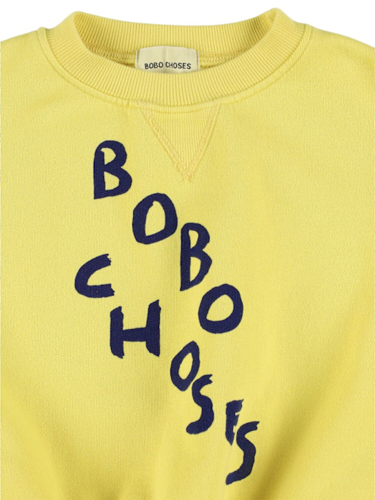 Bobo Choses: Printed cotton sweatshirt - Yellow - kids-boys_1 | Luisa Via Roma
