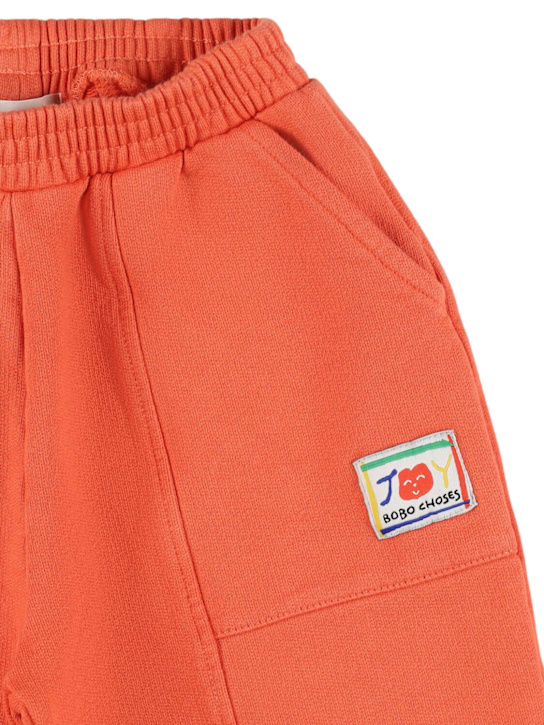 Bobo Choses: Logo stretch cotton sweatpants - Red - kids-boys_1 | Luisa Via Roma