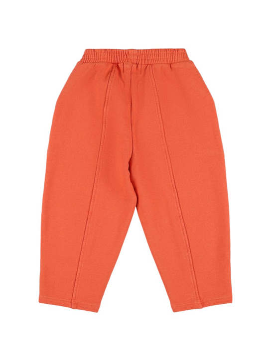 Bobo Choses: Logo stretch cotton sweatpants - Red - kids-boys_2 | Luisa Via Roma