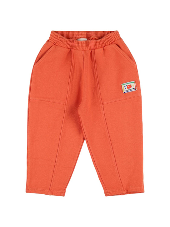 Bobo Choses: Logo stretch cotton sweatpants - Red - kids-boys_0 | Luisa Via Roma