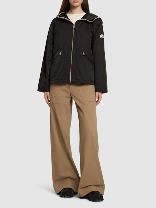 Moncler: Cassiopea hooded tech jacket - Black - women_1 | Luisa Via Roma
