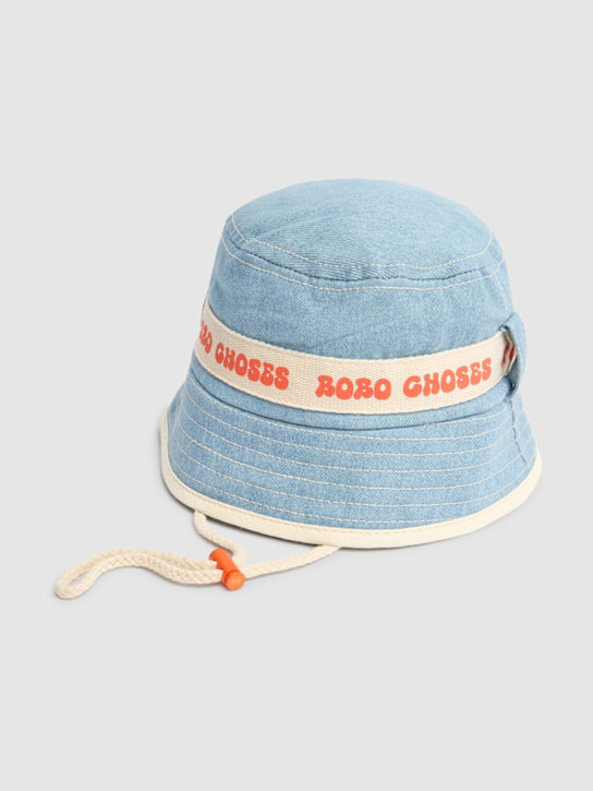 Bobo Choses: コットンデニムバケットハット - kids-boys_1 | Luisa Via Roma