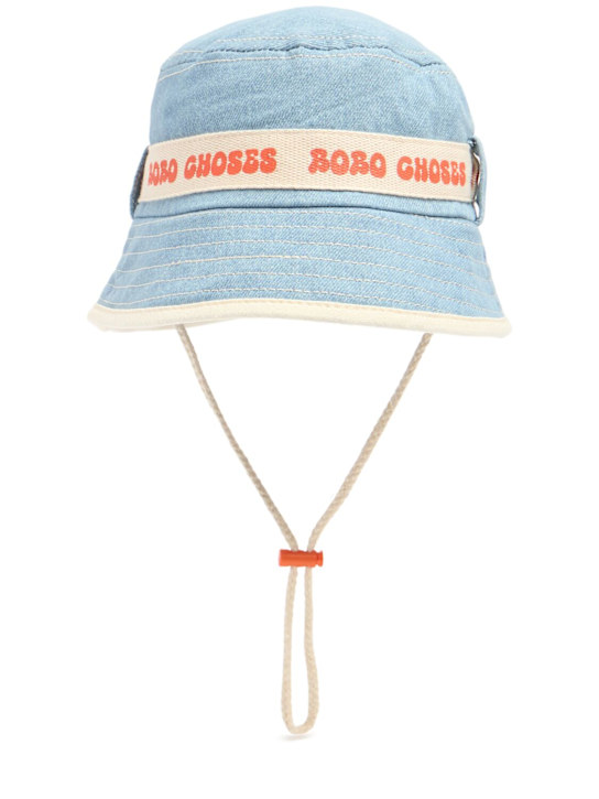 Bobo Choses: コットンデニムバケットハット - kids-boys_0 | Luisa Via Roma