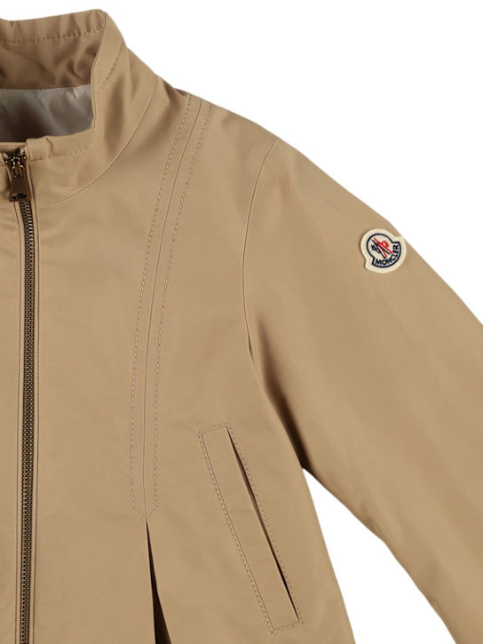Moncler: Belinda heavy cotton blend jacket - Beige - kids-girls_1 | Luisa Via Roma