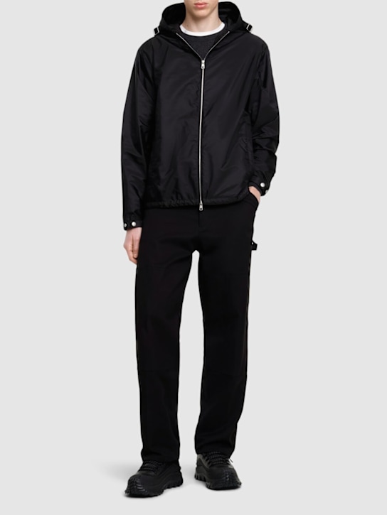 Moncler: Remoray hooded nylon jacket - Black - men_1 | Luisa Via Roma