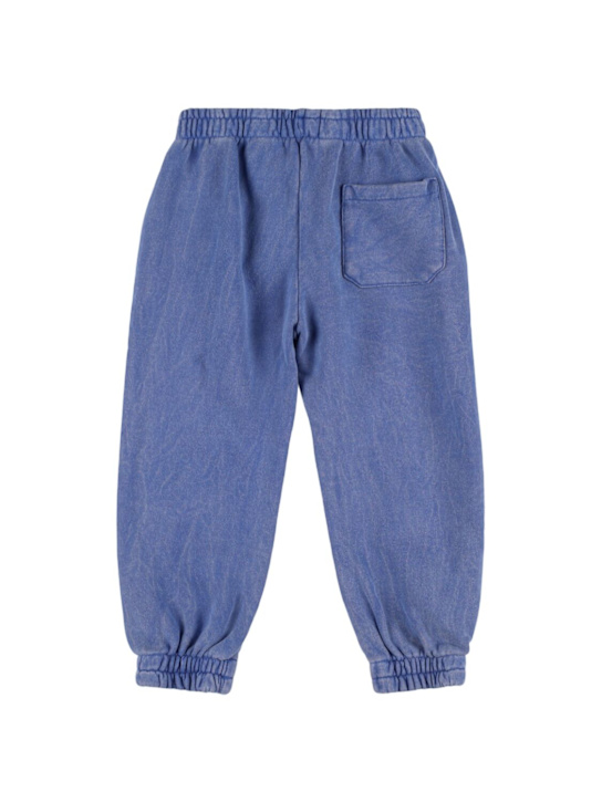 Bobo Choses: Printed cotton sweatpants - Blue - kids-boys_2 | Luisa Via Roma