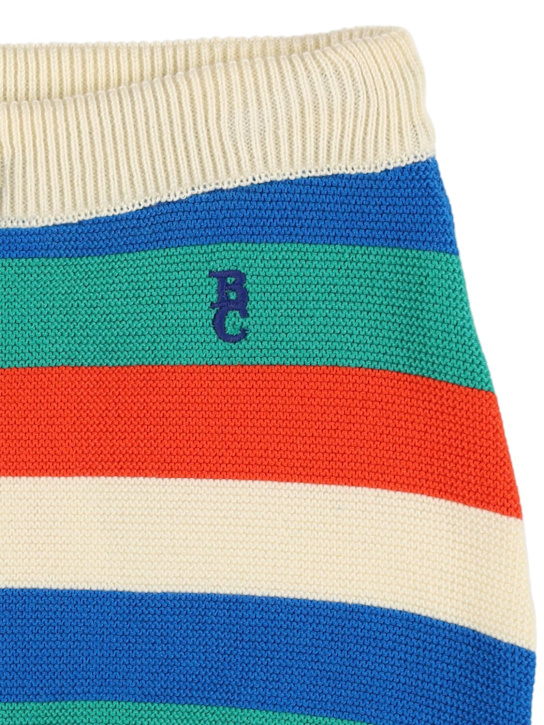 Bobo Choses: Striped cotton knit shorts - Multicolor - kids-boys_1 | Luisa Via Roma