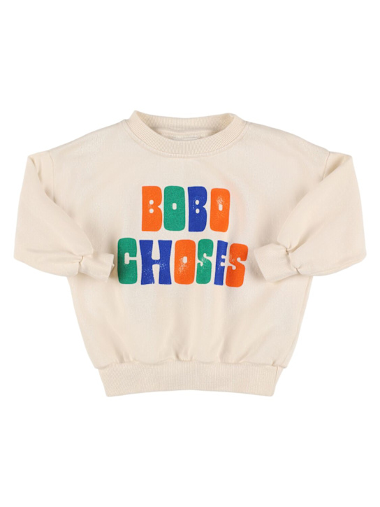Bobo Choses: コットンスウェットシャツ - kids-girls_0 | Luisa Via Roma