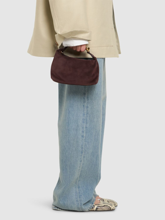 Liffner: Micro Pillow suede pouch - women_1 | Luisa Via Roma