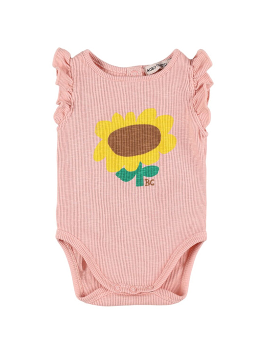 Bobo Choses: Body in jersey di misto cotone stampato - kids-girls_0 | Luisa Via Roma