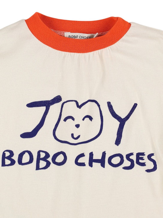 Bobo Choses: Camiseta de jersey de algodón estampada - Blanco - kids-boys_1 | Luisa Via Roma