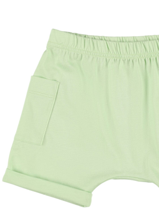 Il Gufo: Cotton jersey t-shirt & shorts - White/Green - kids-boys_2 | Luisa Via Roma