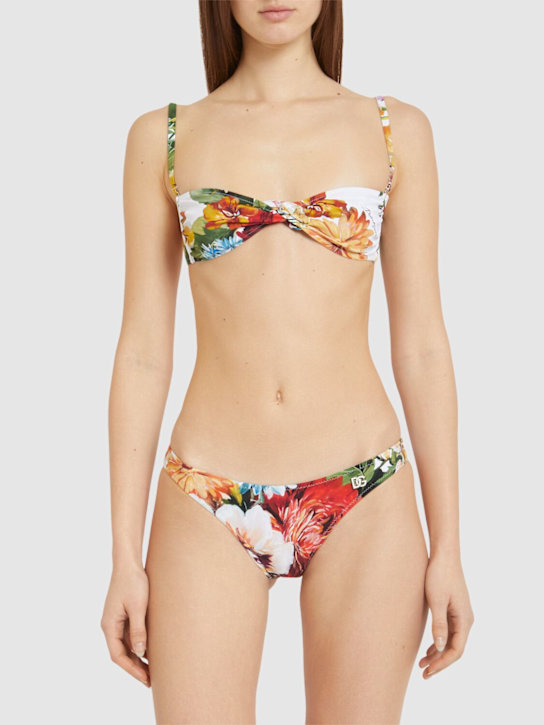 Dolce&Gabbana: Printed jersey bikini - White/Multi - women_1 | Luisa Via Roma