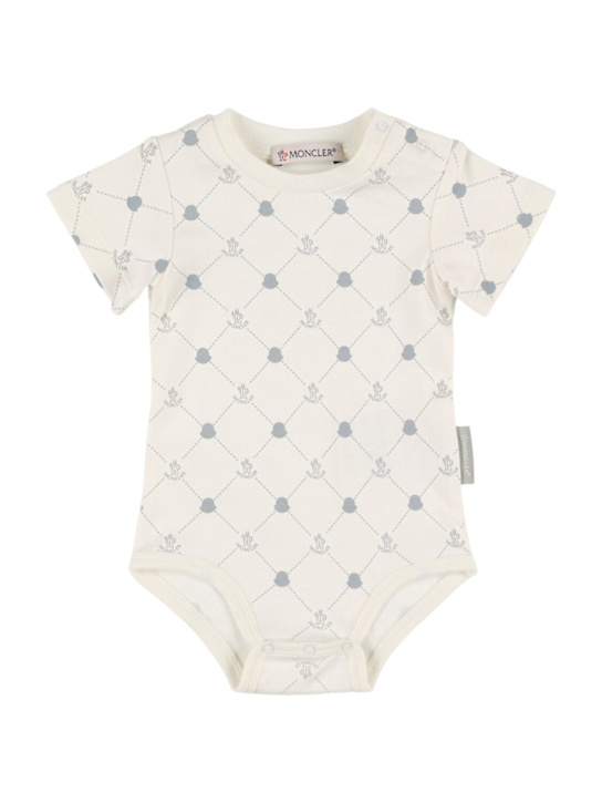 Moncler: All over print cotton set - kids-boys_1 | Luisa Via Roma