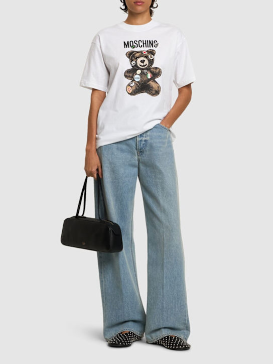 Moschino: Cotton poplin t-shirt - women_1 | Luisa Via Roma
