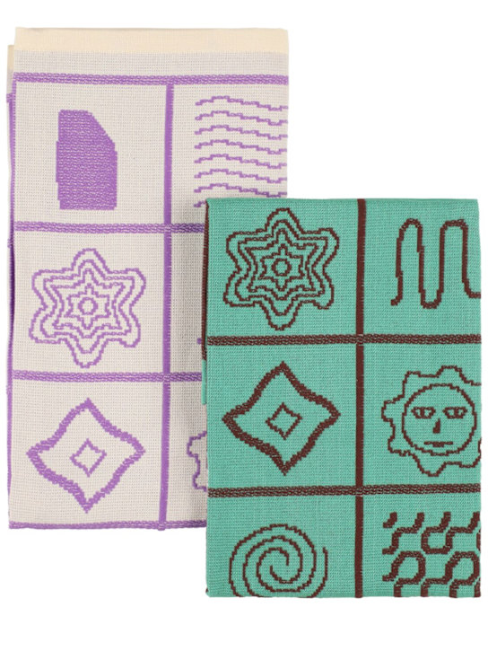 Dusen Dusen: Icon set of 2 dish towels - ecraft_0 | Luisa Via Roma